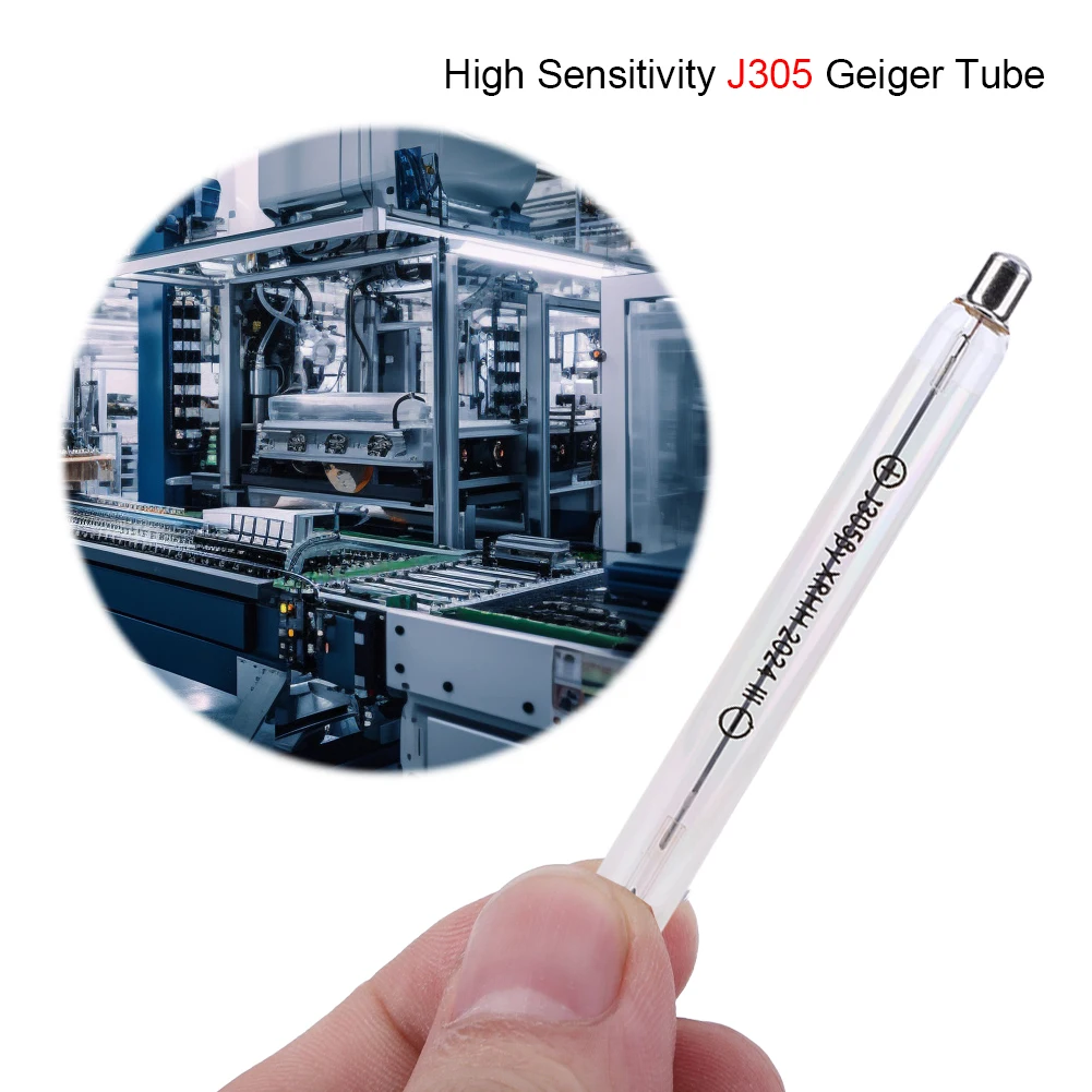 J305 Geiger Muller Tube Counter Glass Tube Hard Beta GM Detectors Geiger Tube The Tube for Nuclear Radiation Detector