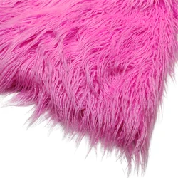 Good 5cm Long Pink Beach Wool Plush Faux Fur Fabric,Sewing Material,DIY Women Vest,Shawl,Clothing Decoration,Blanket,150x50cm,