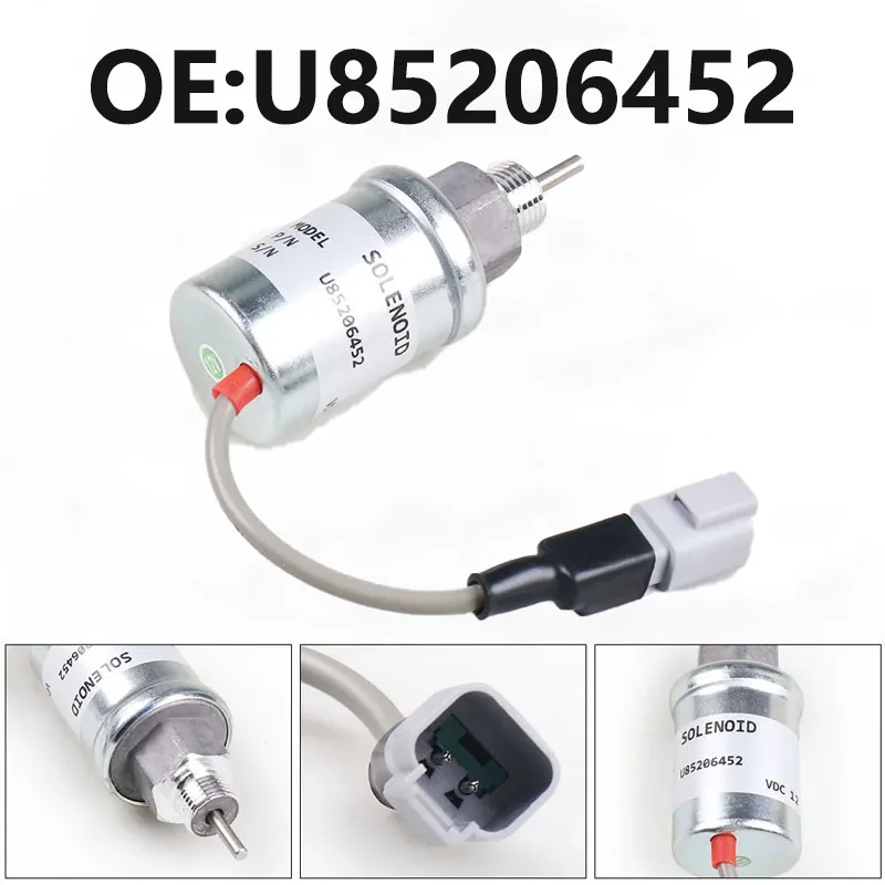 

U85206452 Fuel Shut Off Solenoid 185206452 U85206520 for Caterpillar Engine 3011C 3013 Perkins 402D 403C Stop Solenoid 12VDC