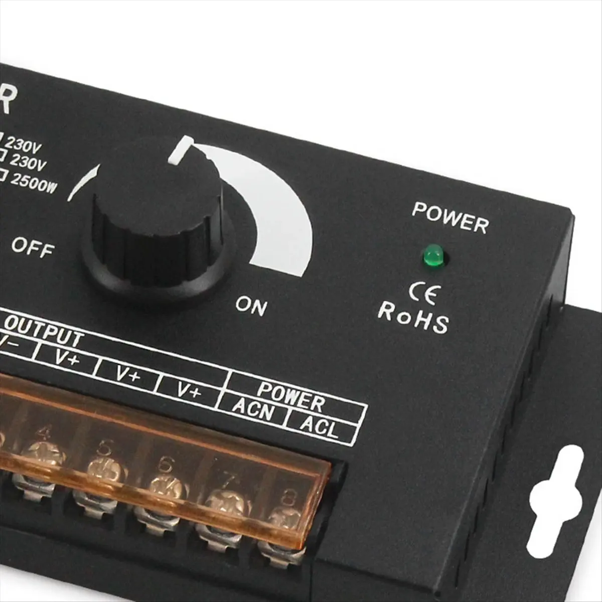 (DT37) AC220V 2500W LED Switch 0-100% Stepless Dimmer Single Color LED Strip Light Brightness Adjustment Controller
