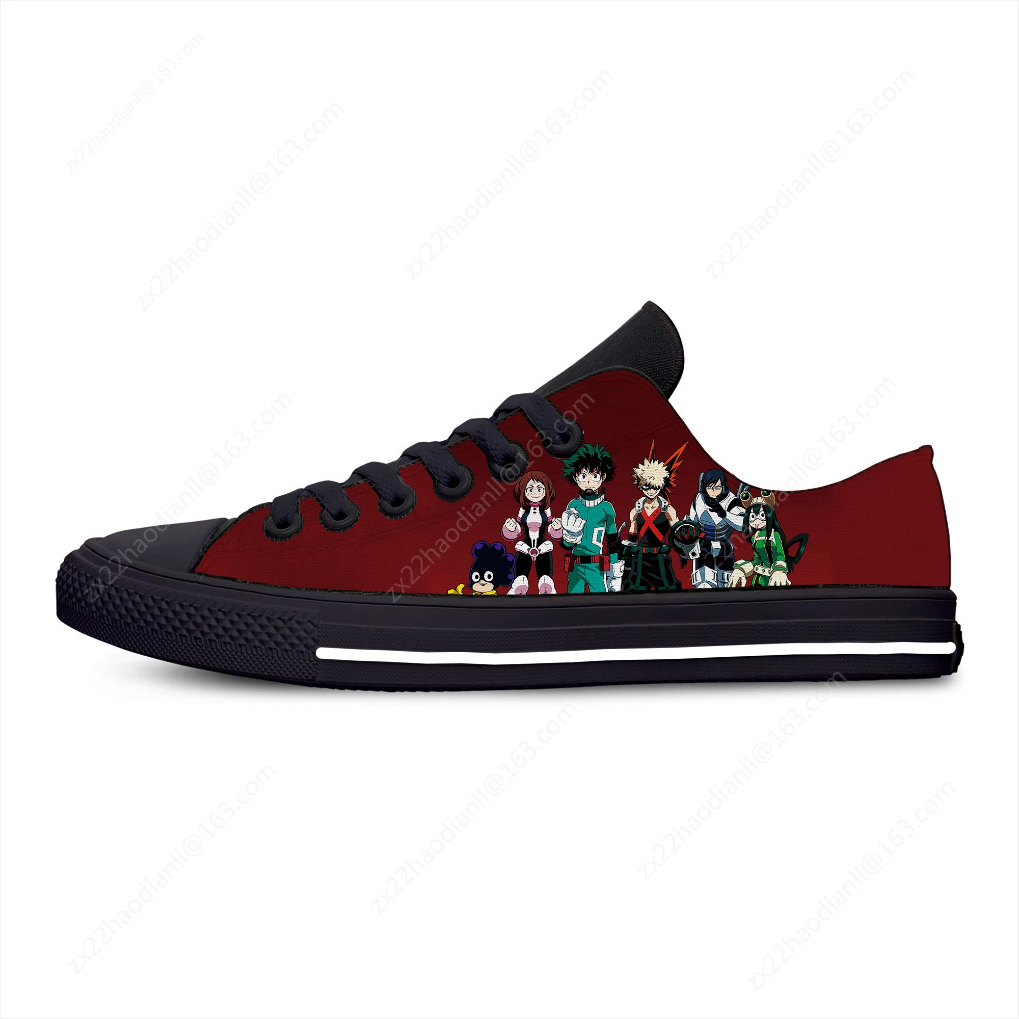 Anime My Hero Academia Midoriya Izuku Fashion Cool Casual Cloth Shoes Low Top Harajuku Breathable 3D Printed Men women Sneakers