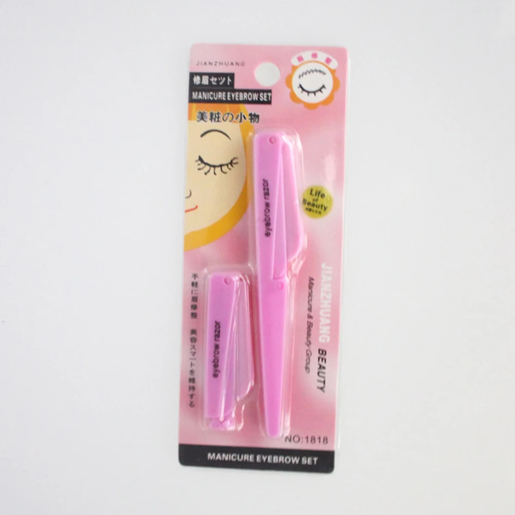 

Portable Eyebrow Razor Manual Facial Hair Trimmer Folding Shaving Grooming Remover for Women(Random Color)