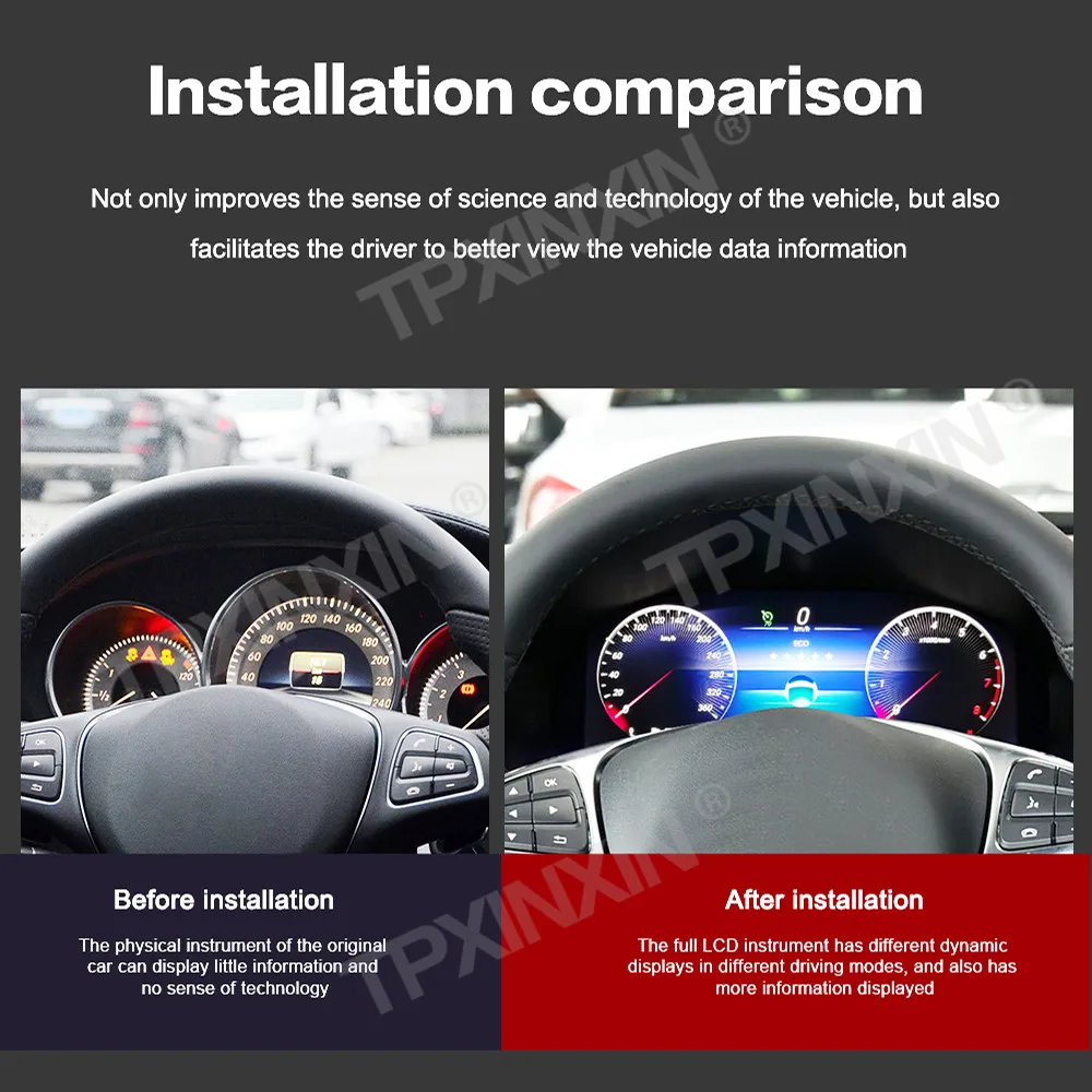 مجموعة رقمية للسيارة لسيارة Mercedes Benz GL X166 2012-2015 GLS 2016-2017 عداد السرعة التلقائي عداد المسافات LCD لوحة أدوات لوحة القيادة