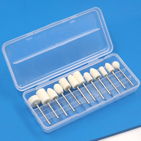 12Pcs/Box Wool Polishing Head 2.35mm Shank For Ladies Nails Felt Bobs Engraver Abrasive Tools Grinding Rotary Drill Bit