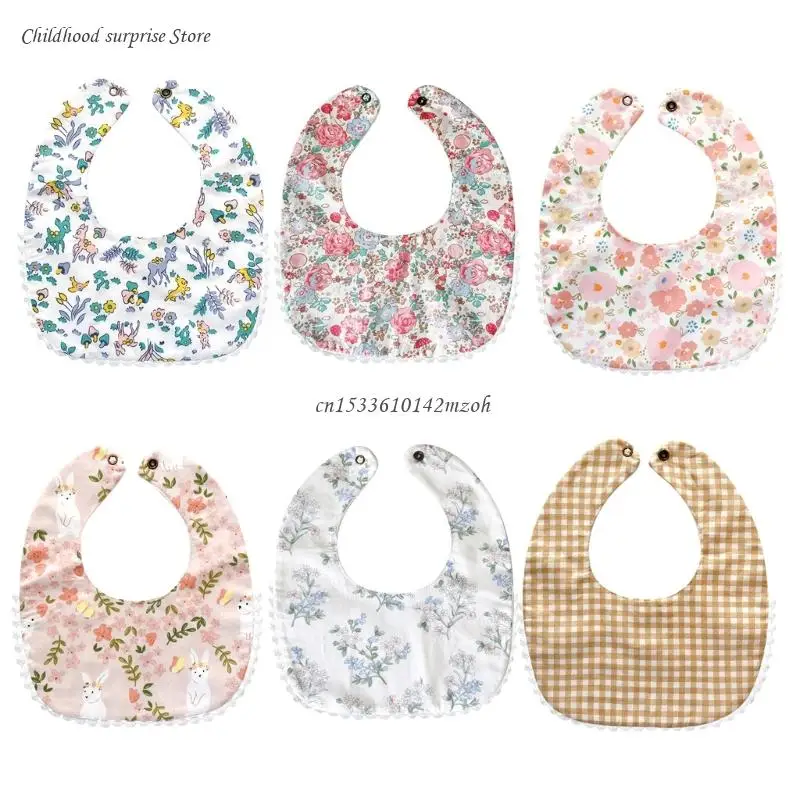 

Baby Bibs Waterproof Cotton Bib Feeding Bib Handkerchief Burp Cloth Shower Gift Dropship