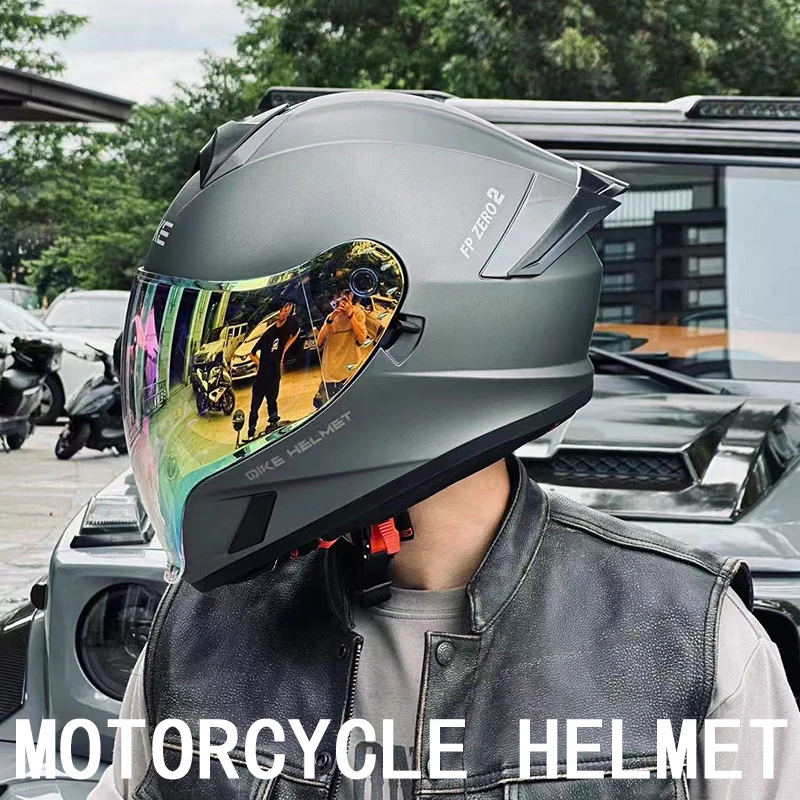 Face-lifting helmet Full-coverage motorcycle helmet Men's anti-fog double-lens full helmet retro cruise motorcycle running helme