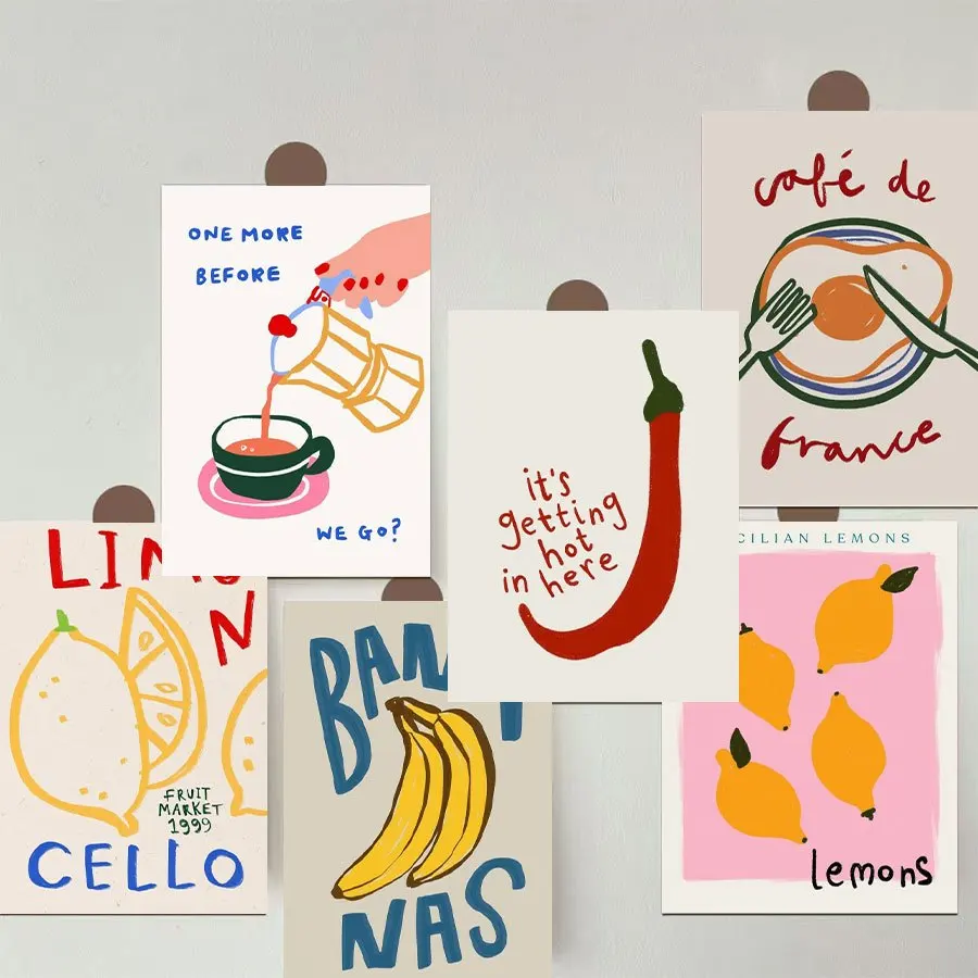 20PCS Light Colored Graffiti Poster Art Wall Decoration Postcards, Reusable, Suitable for Mailing and Collection