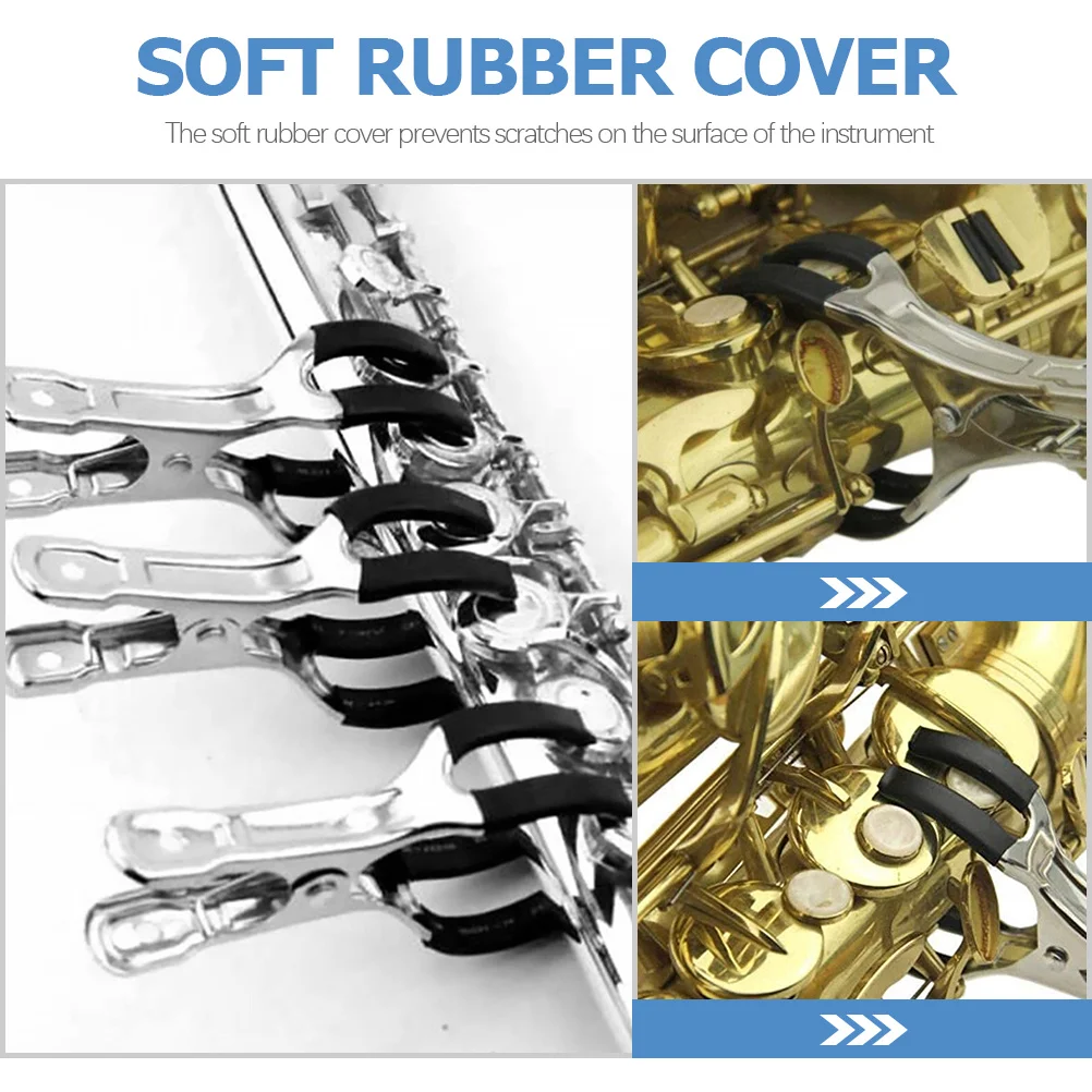 

5Pcs Portable Stainless Steel Wind Instrument Repair Clips Saxophone Clarinet Flute Maintenance Indentation Tool