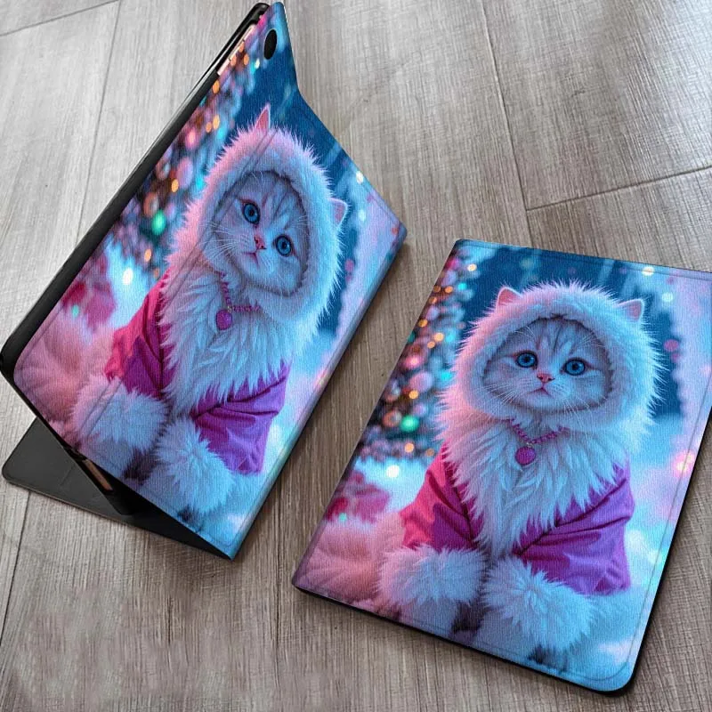 

Cartoon Siamese Cat Sunflower Gift For Samsung Galaxy Tab S11 A11 A9 A8 S6 A 10.1 A7 10.4 Plus 2025 2023 Tablet Case