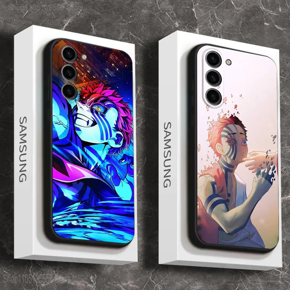 

A-Akaza Anime Phone Case For Samsung Galaxy A 73,72,51,53,52,71,22,5G,Note,J7,8,9 Soft Black Cover