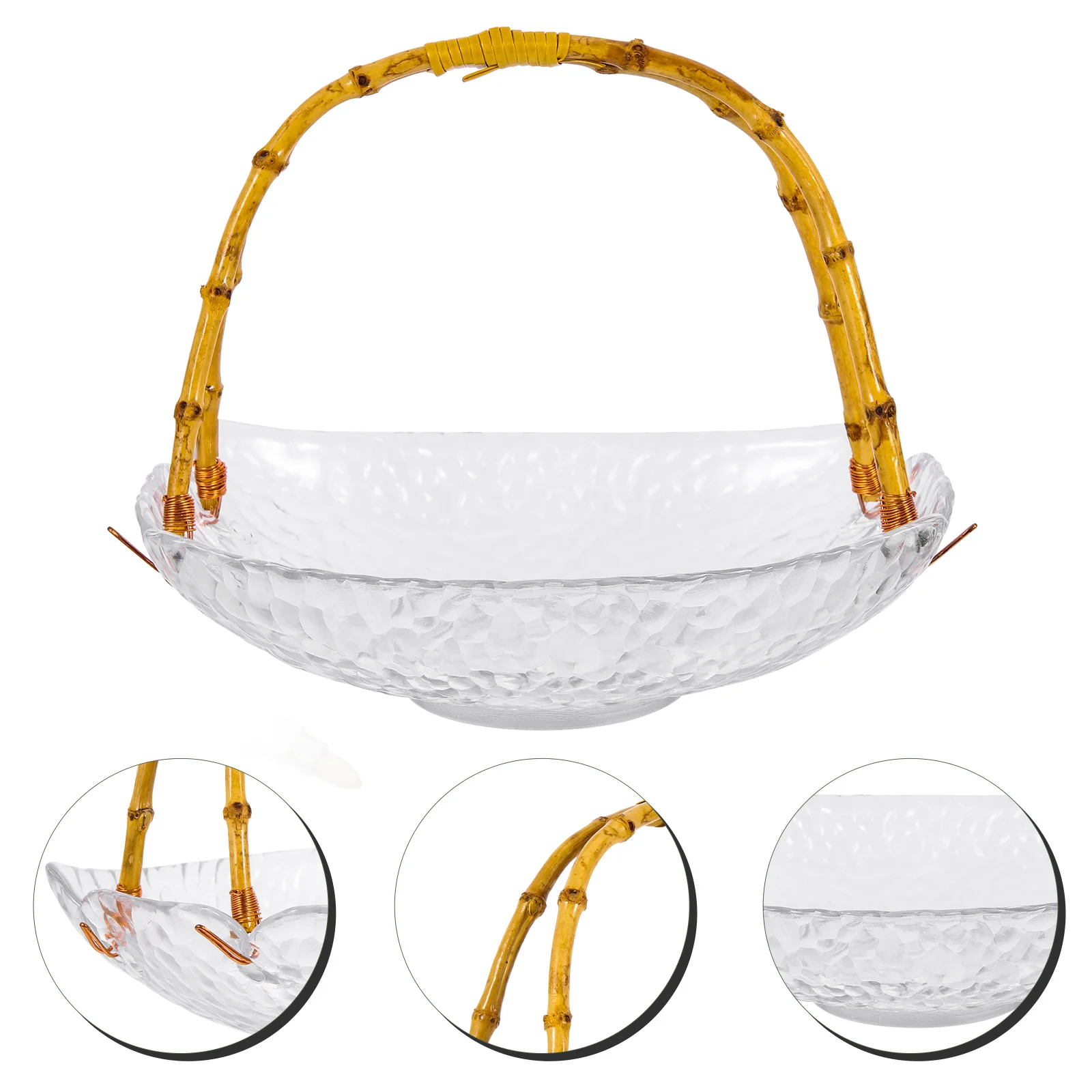 

Glass Fruit Tray Premium Material Practical Fruit Serving Tray Candy Storage Decorative Snack Plate Glass Snacks Holder