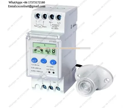 ZYT15GK ZYT15GK-X ZYT12GK Digital Time Relay Photo Control Switch Sensor 220V