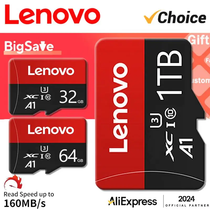 Lenovo NEW Micro TF SD Card 64GB 128GB Original High Endurance 150MB/s Memory Card V10 V30 Class 10 TF Card 4K Video For camera