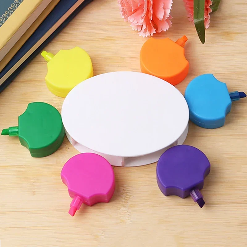 6 ألوان مائية قلم لوازم فنية للأطفال مجموعة رسم أقلام باستيل قرطاسية على شكل زهرة Kawaii مدرسة لوازم فنية رسم #2