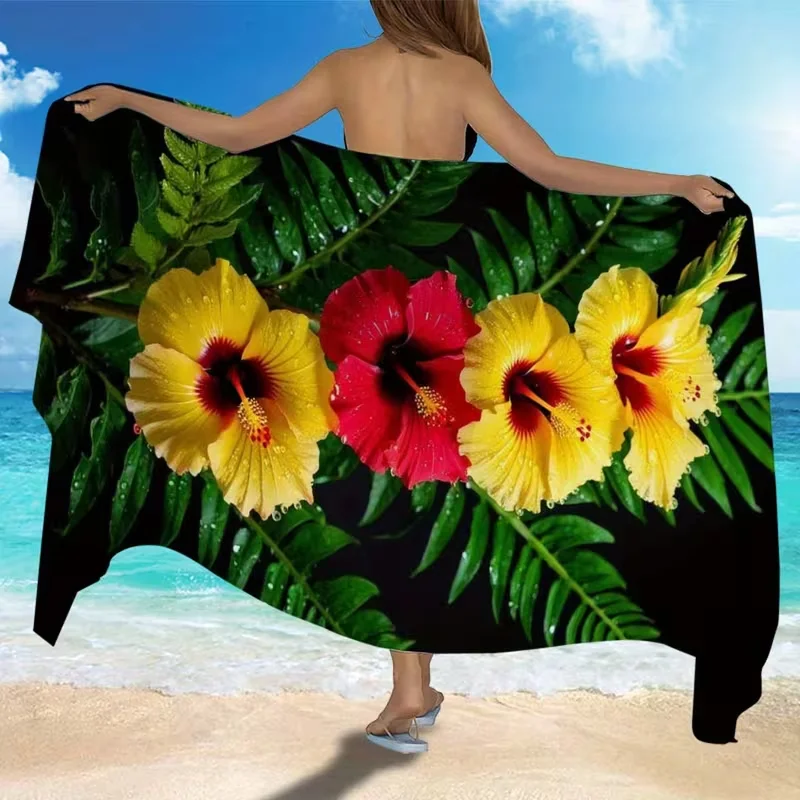 1 Beach Towel Cover Shirt Decoration Beach Towel Flower Towel Elegant Beach Bag Skirt Women's Towel
