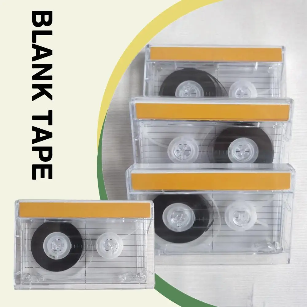 1 Pcs 45/60/90 Minutes Blank Transparent Magnetic Tape Recording Reproducing Machine Walkman Cassette Standard Cassette Parts