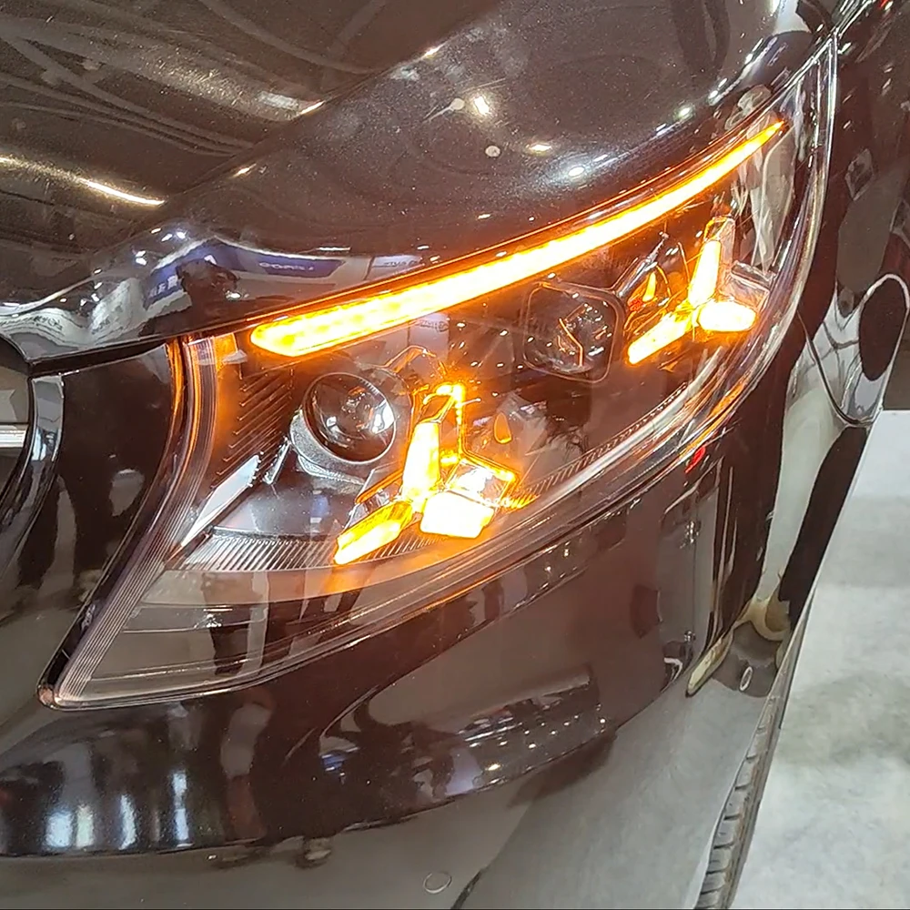 For Benz Vito W447 Metris V-Class 2016-2023 Car Headlights Assembly Upgrade New Style Startup Effect Projector lens Accessories