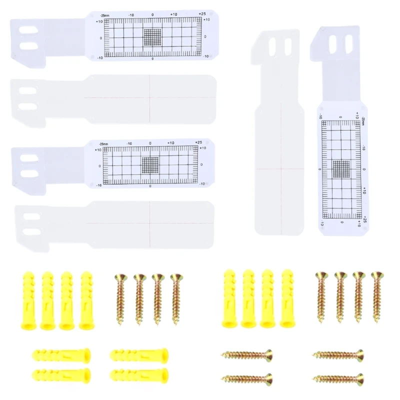 Acrylic Crack Measurement Tool Set Wall Gaps Monitoring Rulers for Constructions