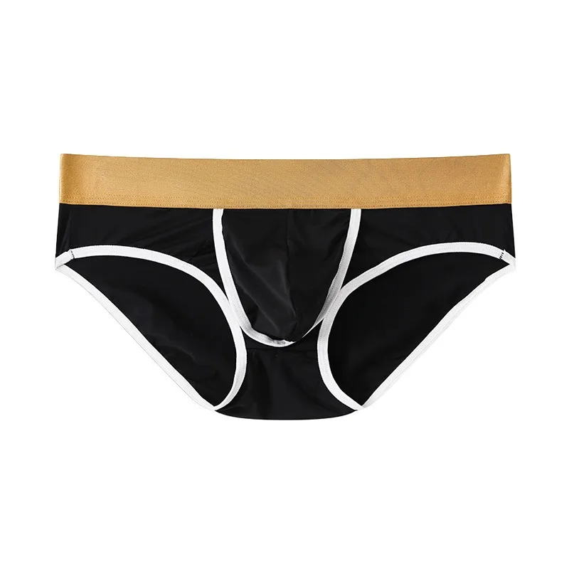 

Men's Underwear Ice Silk Low Rise Separate Triangle Pants Comfortable and Breathable Side Opening Briefs