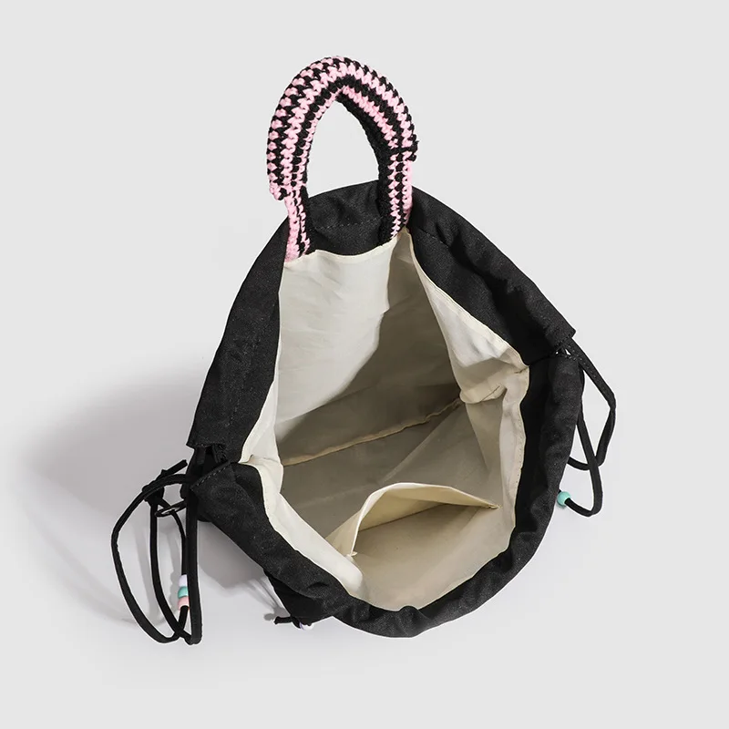 2024 New American Vintage Women Backpacks Casual Female Embroidery Letter Bagpack Large Capacity Handbags Y2K Drawstring Bags