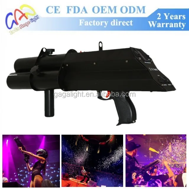 hot 3 shot stage confetti machine aluminum electric confetti dj gun trigger control wedding confetti cannon shooter