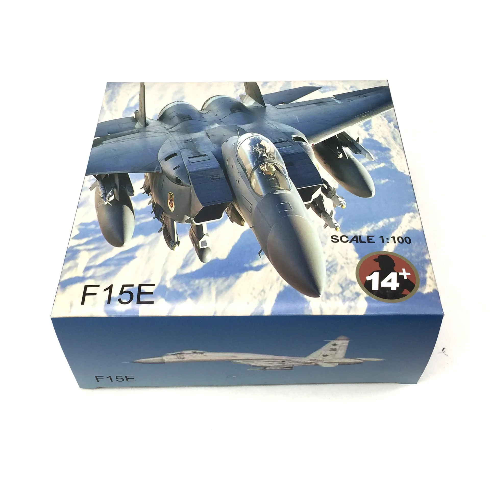 1:100 Scale U.S. F-15E Strike Eagle Supersonic Fighter Jet Model Aluminum Alloy Airplane Display Stand Collectible Gift