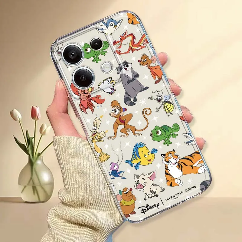 

Disney cartoon characters Phone Case For Xiaomi Mi Poco F2 F3 F4 F5 F6 X5 X6 X7 Pro TPU Protection Transparent
