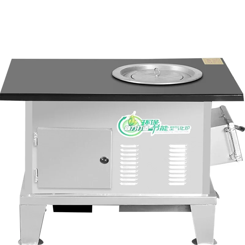 Large-Scale Domestic Stir-Fries Wood Stove, Outdoor Smokeless Cooking Wood Stove, Stainless Steel Smokeless Stove Table