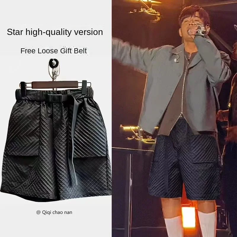 

2024 Men's Quick-Drying New Breathable and Loose Straight Beach Pants Cropped Pants Versatile Summer Casual Ins Shorts