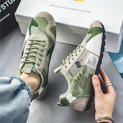 Shoes for Men Casual Sports Four Seasons Moccasins Trend Designed Personality Lace-up Leather Sneakers Comfortable Breathable
