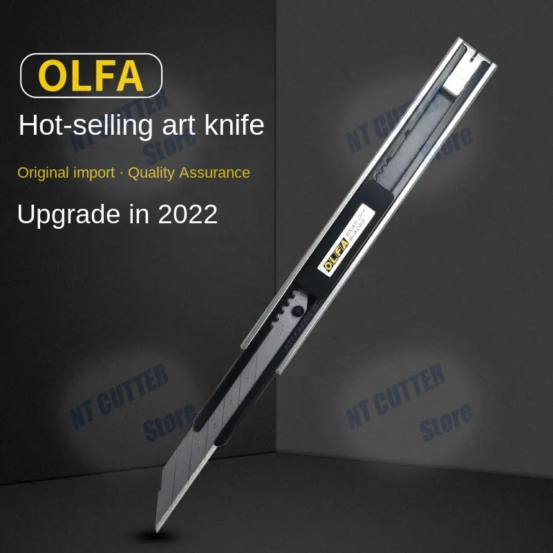 Original Japanese OLFA LTD-05 9mm small utility knife, 30-degree angle small film cutting knife, automatic locking stainless steel knife holder, car