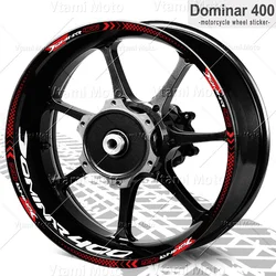 Reflective Motorcycle Wheel Sticker Tire Rim Decals 17 Inch For BAJAJ DOMINAR 400 Dominar400
