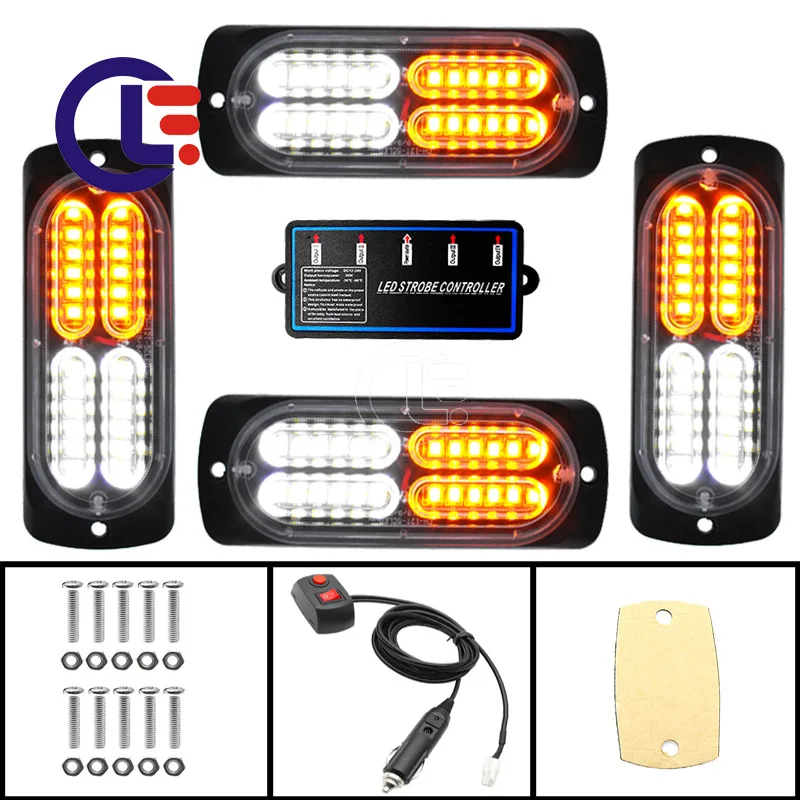 Luz de mantenimiento de recordatorio de advertencia de remolque de red media estroboscópica de un remolque, cuatro, 96LED