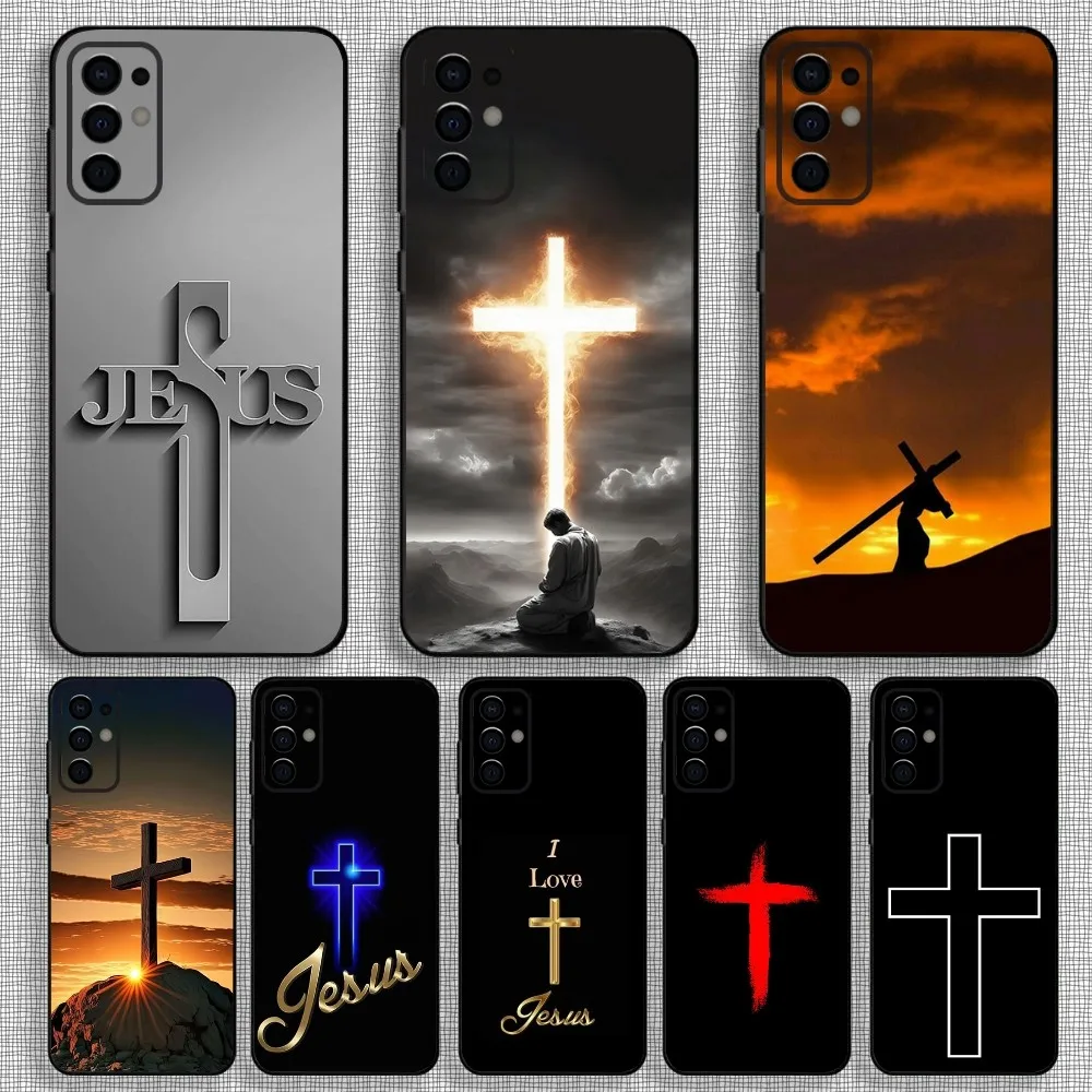 

Bible Jesus Christian Cross Phone Case For Samsung S24,S21,S22,S23,S30,Ultra,S20,Plus,Fe,Lite,Note,10,9,5G Black Soft Cover