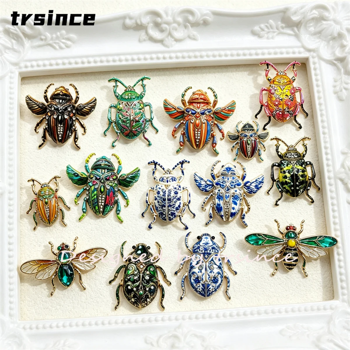 Vintage Fashion Bug - دبوس زينة على شكل حشرة (خنفساء)