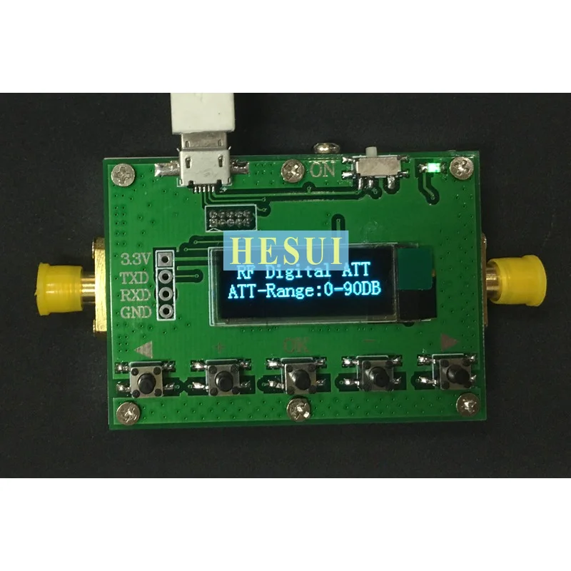 ATT-30DB/ATT-60DB/ATT-90DB 3G digital programmed attenuator 30DB 60DB 90DB Step 0.5DB OLED display CNC housing