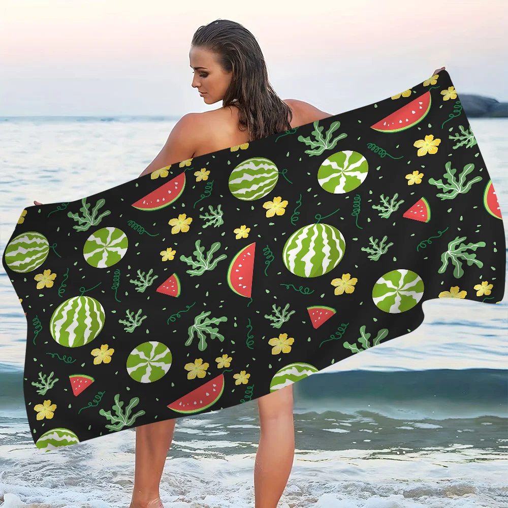Handuk pantai buah semangka untuk anak-anak handuk mandi Pribadi handuk Kolam Renang hadiah liburan handuk piknik hadiah pesta