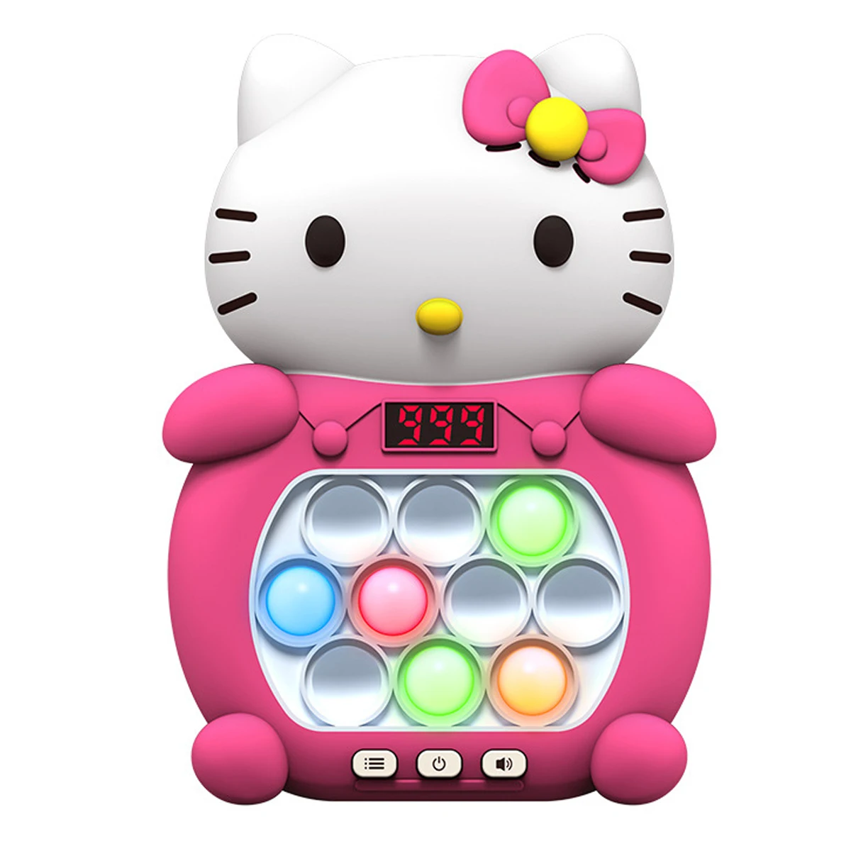 Hello Kitty Pop up Quick Push BubblesGame Console Stress Toys Pikachu FunWhac-A-Mole Squeezing Handle Toy Pop itChildren Gifts