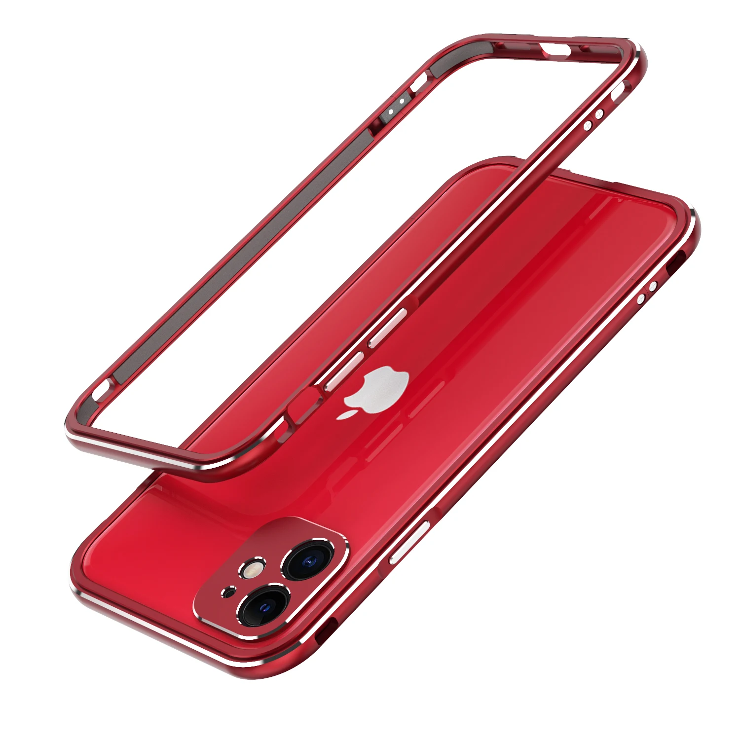 Case For iPhone11 Luxury Deluxe Ultra Thin aluminum Bumper for Apple iPhone 11 Pro Max + 2 Film (1 Front +1 Rear)