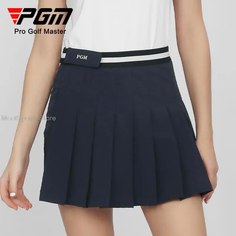 PGM Women Fashion Golf Skirt Sports High Waist Elegant Pleated Short Skort Lady Detachable Golf Shorts 2 in 1 Slim Skirts