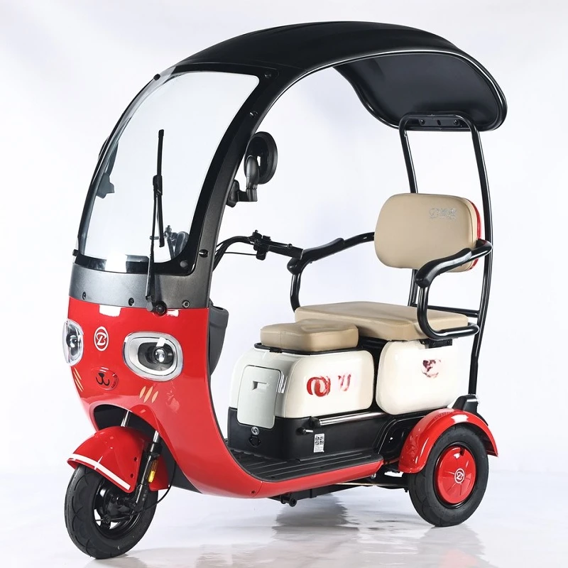Casual electric tricycle with shed New small pick-up and drop-off children Elderly adult walking battery car