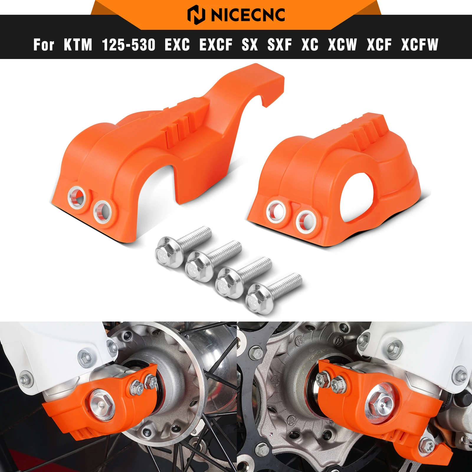 

NICECNC For KTM EXC 300 2016-2024 Motorcycle Fork Bottom Shoe Guard For KTM EXC 380 EXC-F 350 SX 125 SXF 450 XC XCF XCW TPi 6D