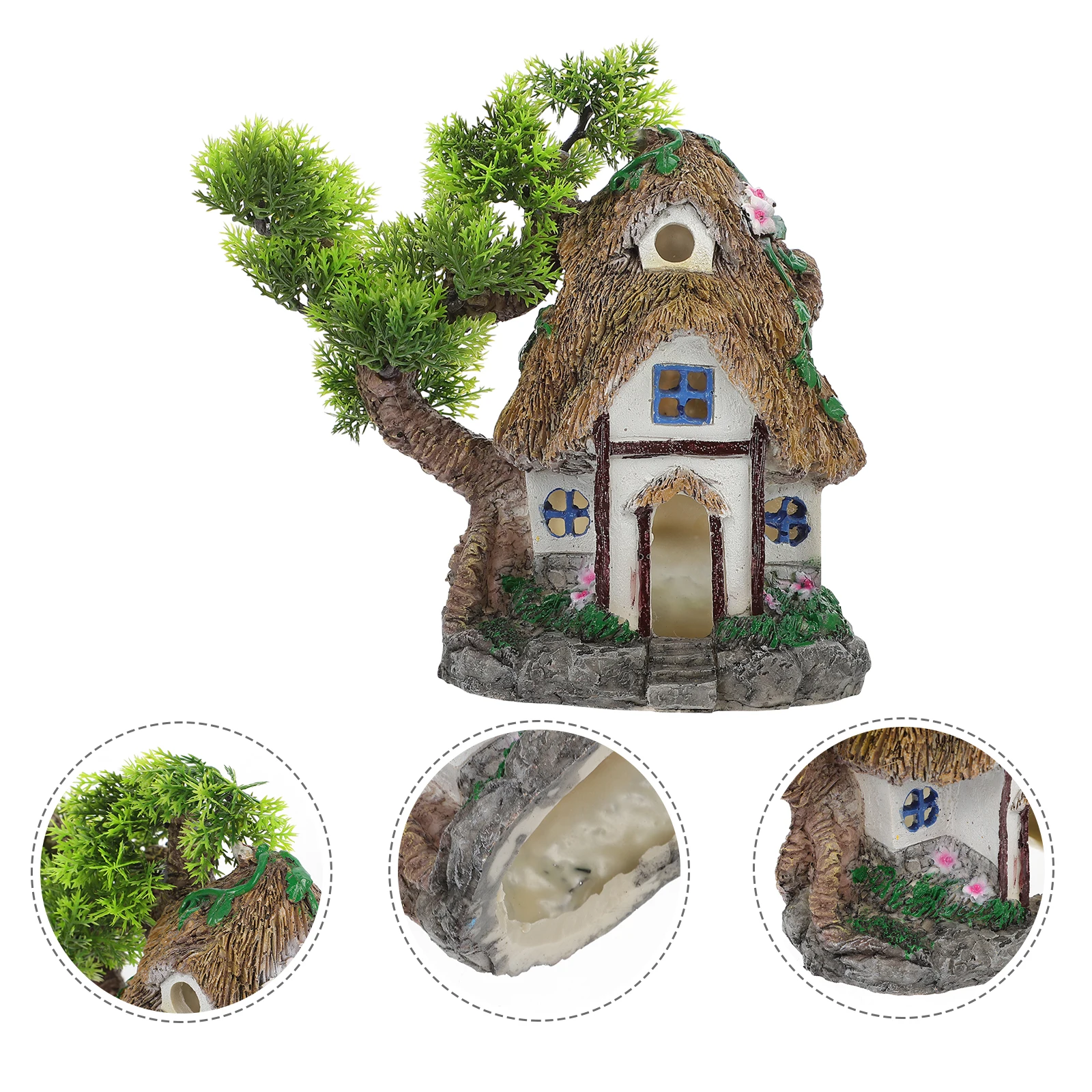 

Creative Fish Tank nament Resin Aquarium Decoration Unique Vivid Scenery Lasting Home Decor Fish Tank Tree