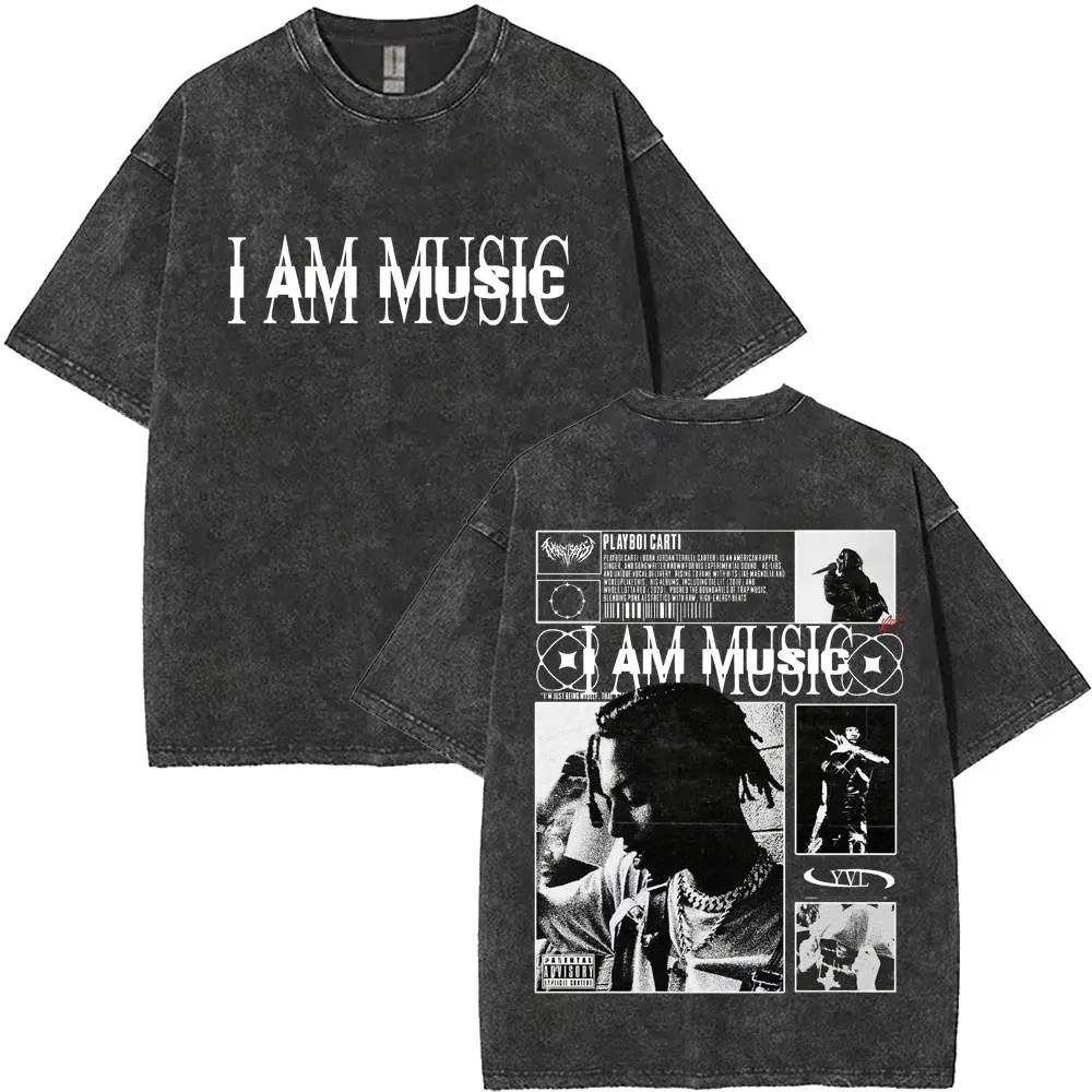 Vintage Washed Playboi Carti I AM MUSIC 2025 Album Merch T-shirt