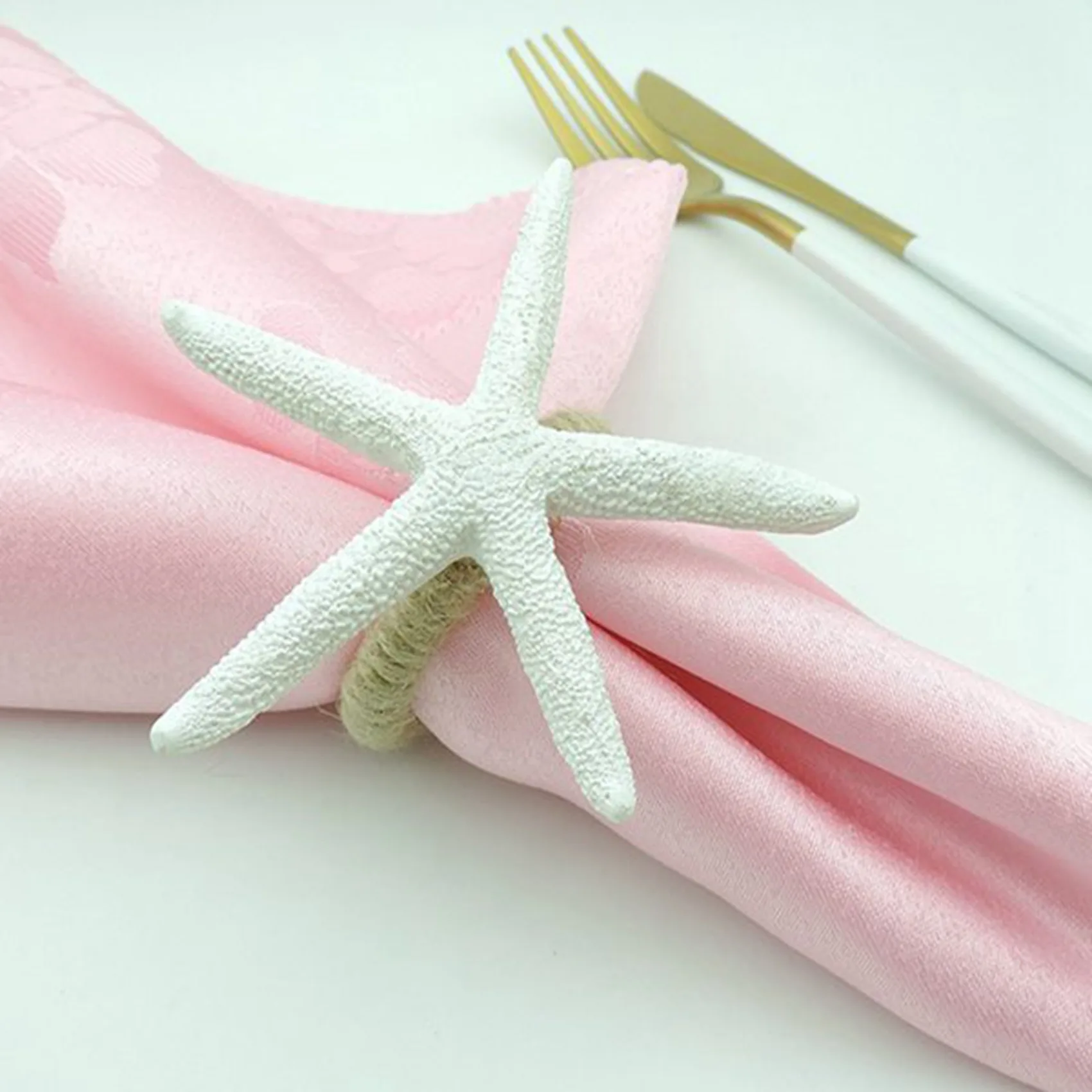 A69enapkin Rings Set Of 12, Sea Star Napkin Ring For Starfish Serviette For Tables, Wedding, Birthday, Banquet, Christmas