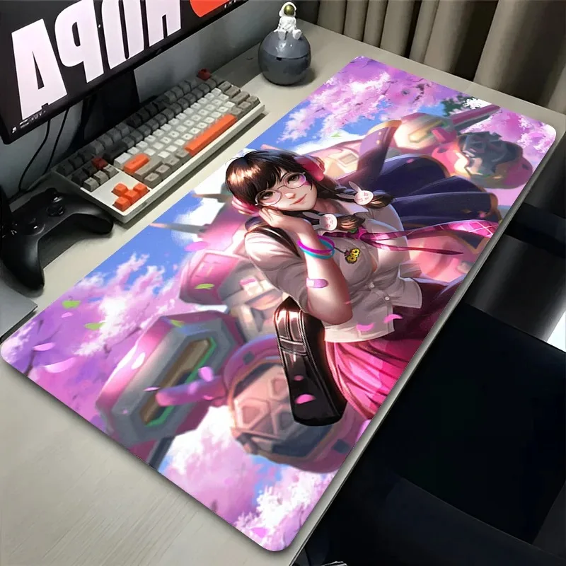 Kawaii مثير أنيمي فتاة ماوس الوسادة XXL السجاد الكمبيوتر المحمول Overwatch D.Va ماوس الكمبيوتر الوردي الألعاب اكسسوارات حصيرة مكتبية لينة لوحة المفاتيح البساط