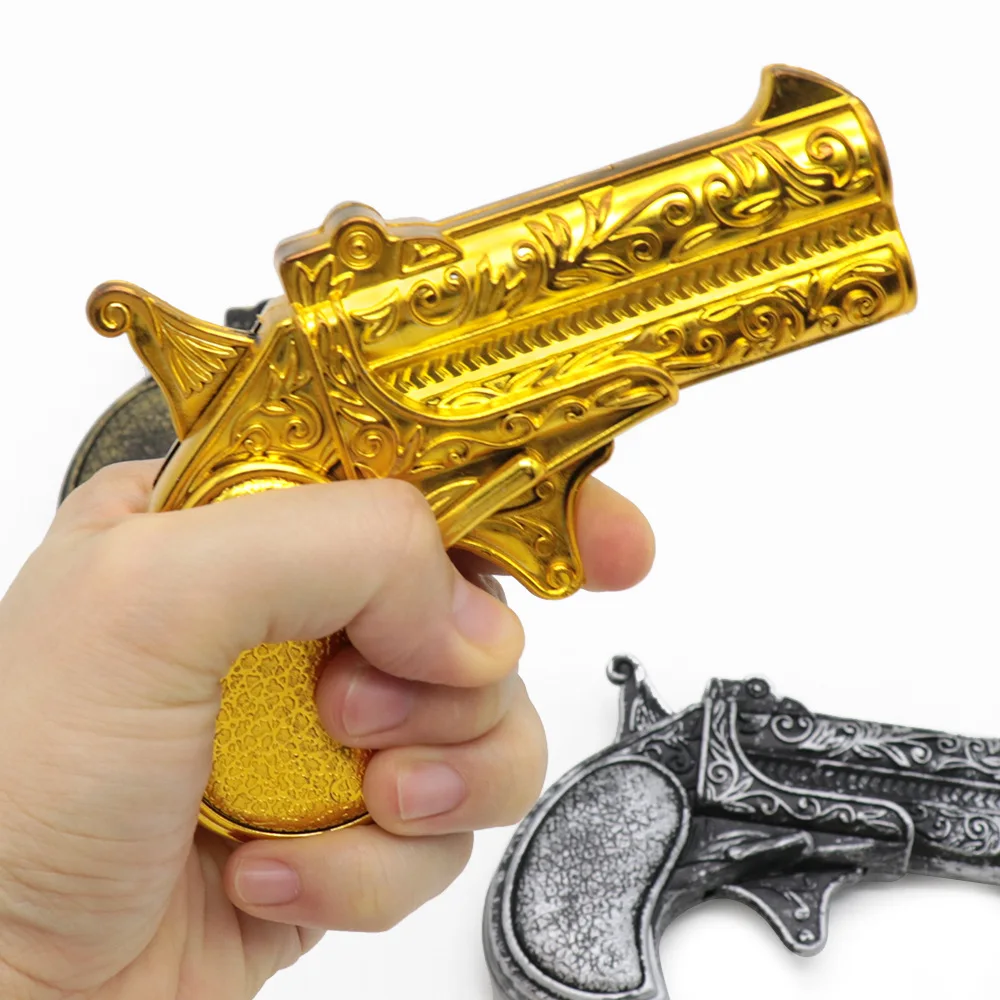 Pu Plastic Pirate Toy Halloween Party Misunderstanding Bronze Pistol Exquisite  Toy Model Children Safety Props