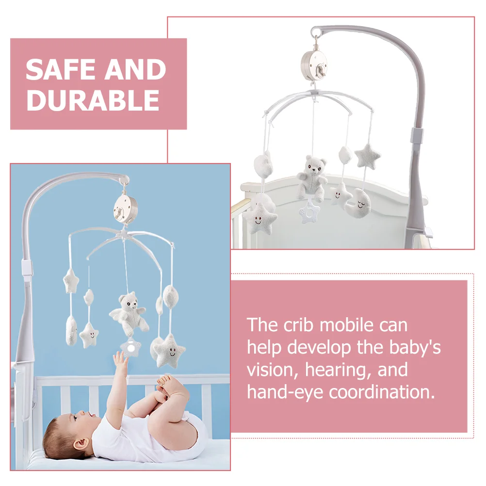 Nursery Bed Bell Baby Girl Boy Crib Rotating Mobile Polyester Music Shower Gifts