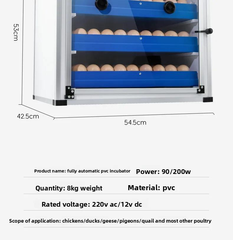 Medium and Large Incubators Household Automatic Egg Incubators Intelligent Large and Medium-sized Breeding Incubators