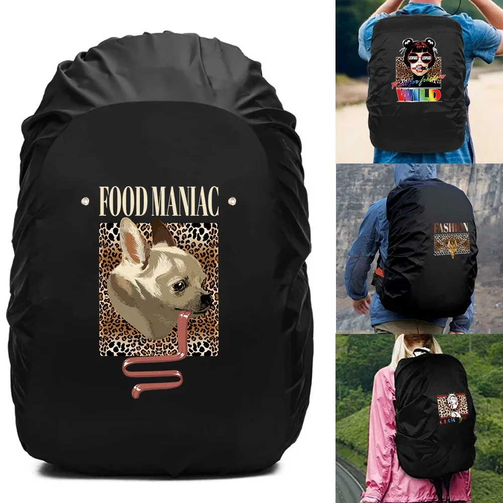 20-70L Backpack  Dustproof Cover Climbing Bag Sun-Protect Cover Leopard Series Waterproof Rain Cover for Back Pack